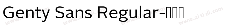 Genty Sans Regular字体转换